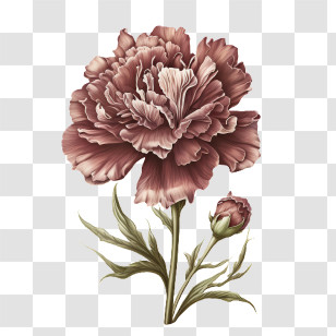Realistic Carnation
 - Beautiful Pink Carnation Flower Illustration Transparent PNG