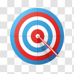 Target - Dartboard With Arrow In The Center Transparent PNG