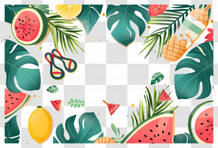 Summer Background - Bright And Fun Summer Background Transparent PNG