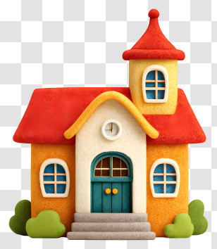 School House - Small Cute Doodle House Transparent PNG