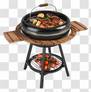 Bbq - Barbecue Grill With Food Transparent PNG