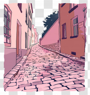 Cobblestone Road - Cobblestone Street In A Quaint Town Transparent PNG
