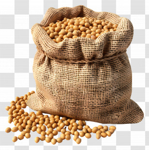 Soy Beans - Burlap Sack Filled With Soybeans Transparent PNG