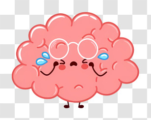 Cartoon Brain - Crying Brain Cartoon Illustration Transparent PNG