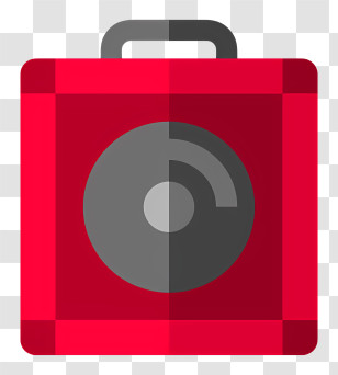 Speaker Logo - Red Speaker With Handle Transparent PNG