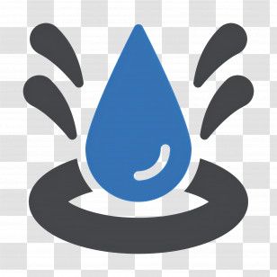 Water Drop - Blue Water Drop Splash Symbol Transparent PNG
