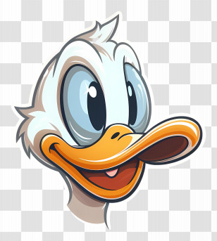 Donald Duck - Cartoon Duck Head Illustration Transparent PNG