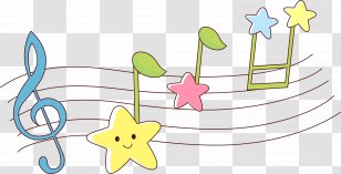 Musical Note Cartoon Illustration - Tree - Star Notes Transparent PNG
