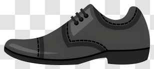 Black Dress Shoe - Classic Black Leather Shoe Transparent PNG