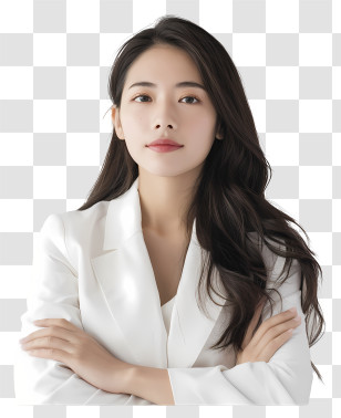 Asian Business Woman - Professional Woman In White Coat Transparent PNG