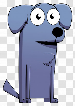 Cartoon Dog - Blue Cartoon Dog Illustration Transparent PNG