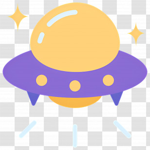 Ufo - Colorful UFO In Outer Space Transparent PNG
