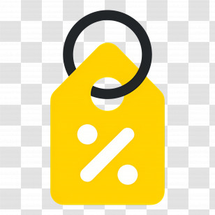 Discount Tag - Yellow Discount Tag For Sale Transparent PNG