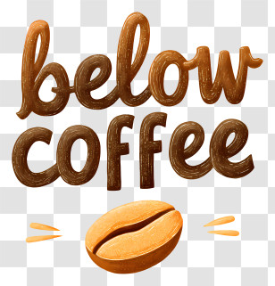 Below Coffee Logo - Below Coffee Brown Script Transparent PNG