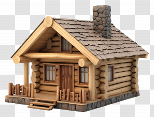 Log Cabin - Rustic Log Cabin Transparent PNG