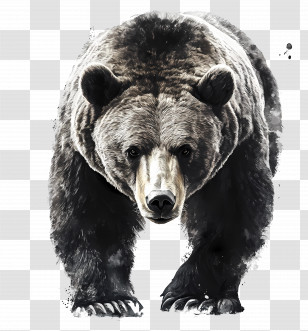Grizzly Bear - Grizzly Bear Illustration Transparent PNG