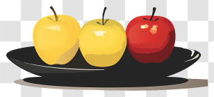 Apples - Plate Of Apples Illustration Transparent PNG