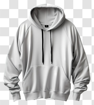 Hoodie - Gray Hoodie With Drawstring Transparent PNG
