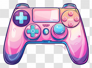 Gamepad - Vibrant Gaming Controller With Artistic Style Transparent PNG