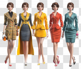 Women Formal Wear - Fashion Models In Stylish Outfits Transparent PNG