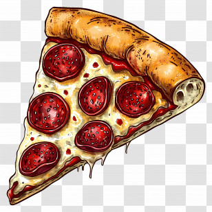 Pepperoni Pizza Slice - Delicious Pepperoni Pizza Slice Transparent PNG