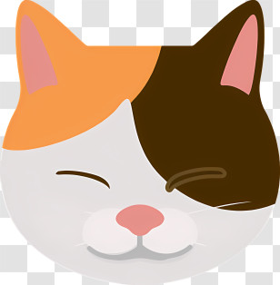 Icon - Adorable Winking Cat In Cartoon Style Transparent PNG