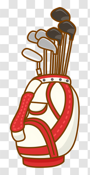 Icon - Golf Bag With Clubs Transparent PNG
