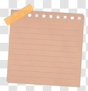 Adhesive Tape - Beige Lined Paper With Sticky Tape Transparent PNG