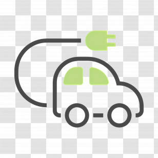 Electric Car - Electric Car With Plug Transparent PNG