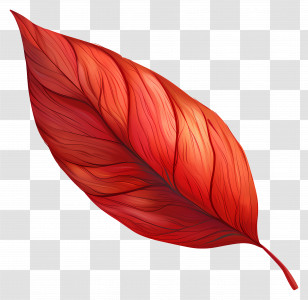 Red Leaf Clipart - Vivid Red Autumn Leaf Illustration Transparent PNG