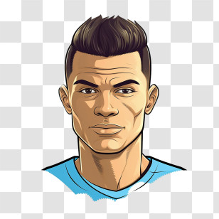 Cristiano Ronaldo - Cartoon Man Illustration Transparent PNG
