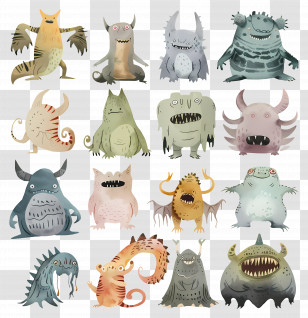 Monster - Cartoon Monsters Collection Transparent PNG