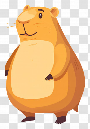 Capybara - Cute Cartoon Hamster Transparent PNG
