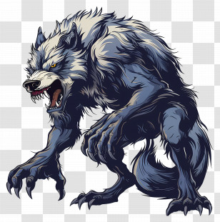 Werewolf - Ferocious Werewolf Fantasy Illustration Transparent PNG