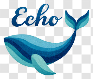 Echo Logo - Echo Whale Logo Transparent PNG