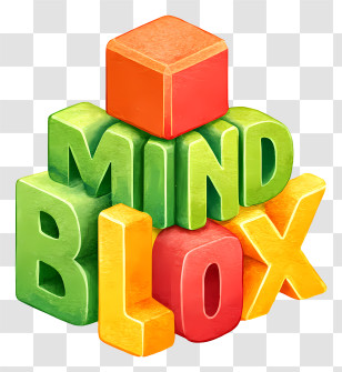 Mind Blox - Mind Blox Colorful 3D Toy Logo Transparent PNG