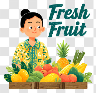 Fresh Fruit Logo - Fresh Fruit Market Illustration Transparent PNG
