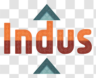 Indus Logo - Indus Patterned Text Logo Transparent PNG