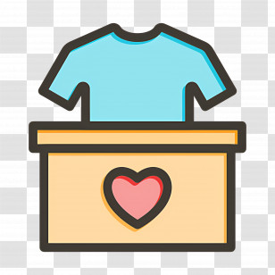 Clothes Box - Donation Box With Clothes And Heart Transparent PNG