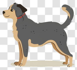 Dog - Cartoon Illustration Of A Happy Dog Transparent PNG