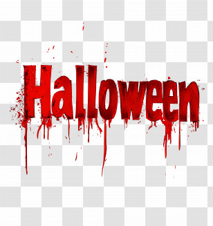 Halloween - Dripping Halloween Text Graphic Transparent PNG