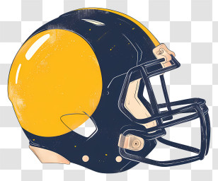 Football Helmet - Yellow Football Helmet Illustration Transparent PNG