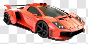 Model Car - Futuristic Red Sports Car Design Illustration Transparent PNG