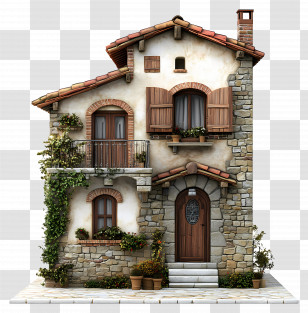 3d Home - Small Cute Doodle House Transparent PNG