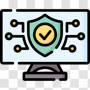 Cyber Security - Verified Computer System Illustration Transparent PNG
