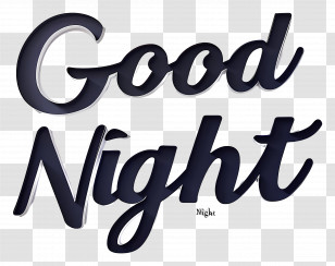 Good Night - Simple Good Night Text Transparent PNG