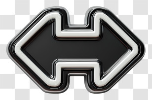 Arrow 3d - Black And White Arrow Sign Transparent PNG