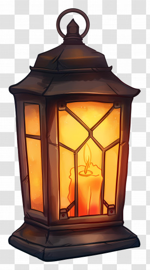 Lantern - Vintage Lantern With Candle Light Transparent PNG