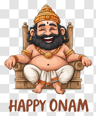 Happy Onam Text - Happy Onam Festival Illustration Transparent PNG