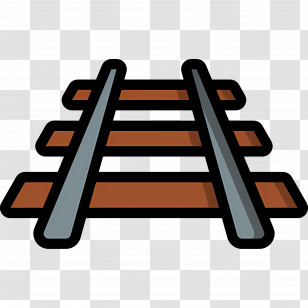 Train Tracks - Railroad Tracks Illustration Transparent PNG